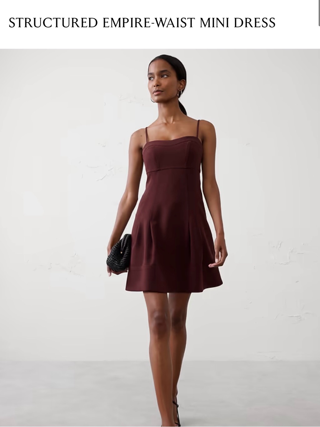Banana Republic Burgundy Empire-Waist Mini Dress